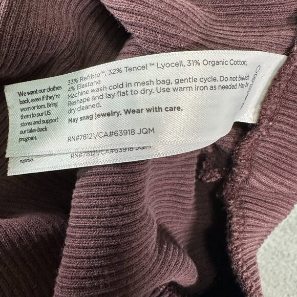 Eileen Fisher Ribbed Organic Cotton Blend Straight Pant Easy Fit Cropped Length - Picture 13 of 14